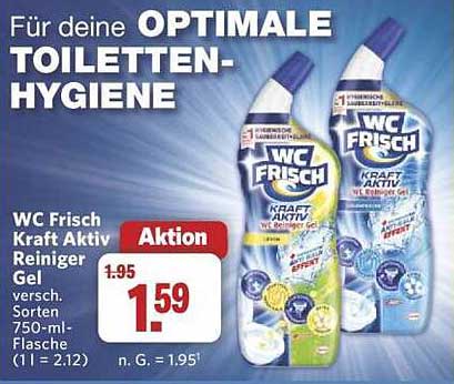 WC Frisch Kraft Aktiv Reiniger Gel 750 ml - Für optimales Toiletten-Hygiene
