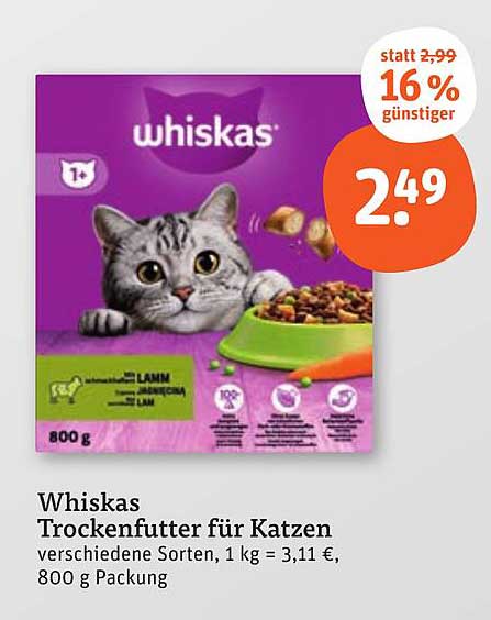 Whiskas Trockenfutter für Katzen