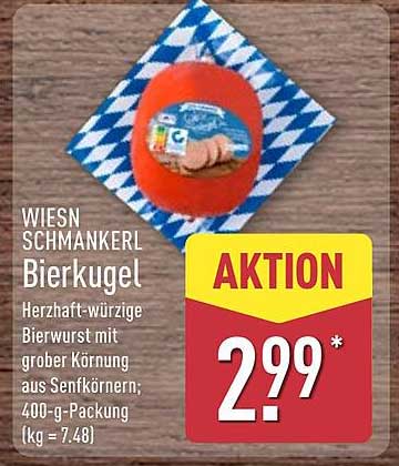WIESN SCHMANKERL Bierkugel 400 g - Herzhafte Bierwurst