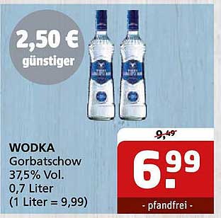 WODKA Gorbatchow 37,5 % Vol. 0,7 Liter
