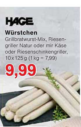 Würstchen Grillbratwurst-Mix, Riesengriller Natur oder mit Käse oder Riesenschinkengriller