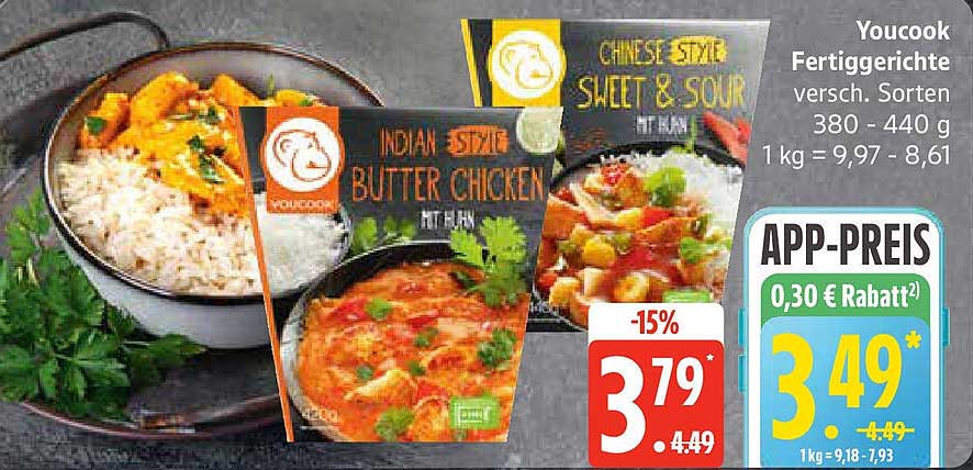 Youcook Fertiggerichte versch. Sorten 380 - 440 g