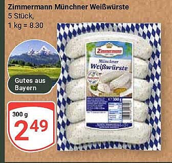 Zimmermann Münchner Weißwürste - 300 g