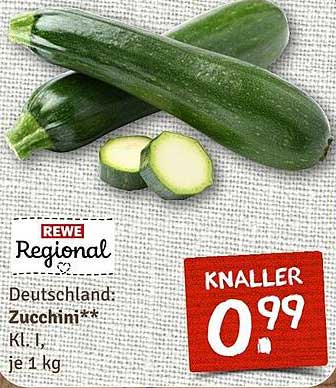 Zucchini aus Deutschland, 1 kg - nur 0,99 €!