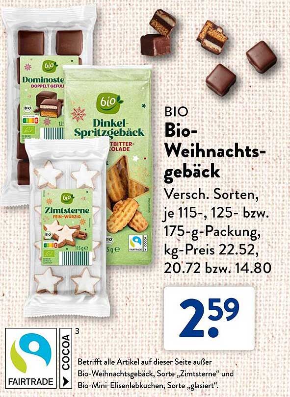 Bio-Weihnachtsgebäck