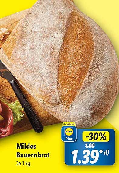 Mildes Bauernbrot Angebot bei Lidl