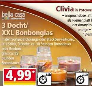 3 Docht/XXL Bonbonglas in verschiedenen Sorten