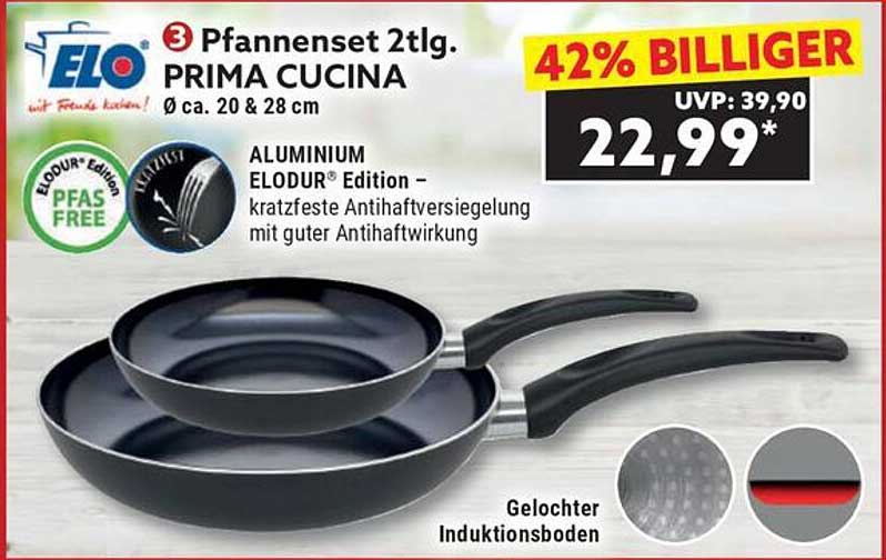 3 Pfannenset 2tlg. PRIMA CUCINA Ø ca. 20 & 28 cm
