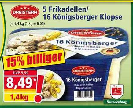 5 Frikadellen / 16 Königsberger Klopse