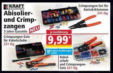 Abisolier- und Crimpzangen von Kraft Werkzeuge