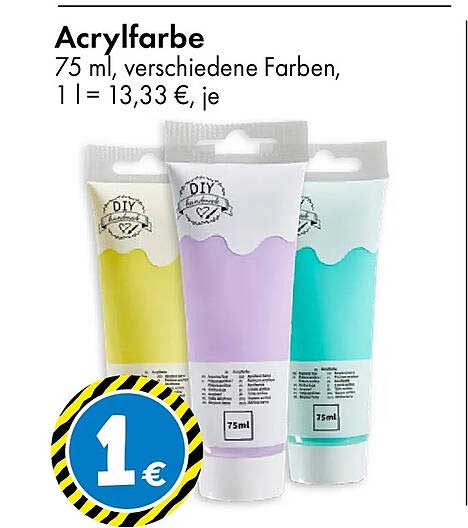 Acrylfarbe 75 ml – verschiedene Farben zum kleinen Preis