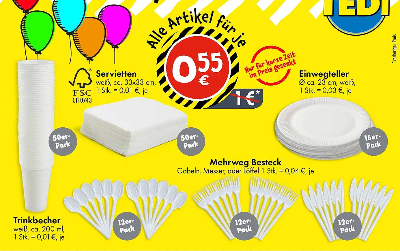 Alle Artikel für je 0,55 €