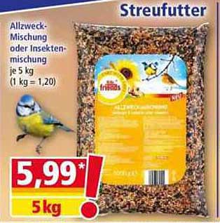 Allzweck-Mischung oder Insekten-Mischung Streufutter 5 kg