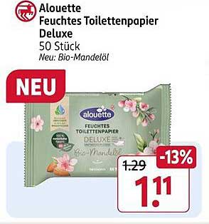 Alouette Feuchtes Toilettenpapier Deluxe 50 Stück - Neu: Bio-Mandelöl
