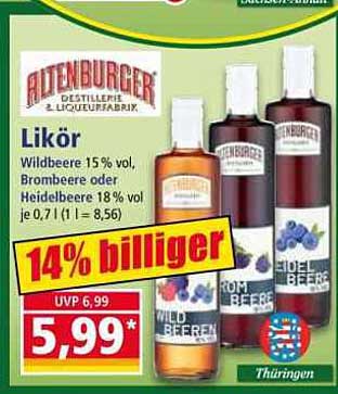 Altenburger Likör – Wildbeere, Brombeere oder Heidelbeere 15% - 18% vol