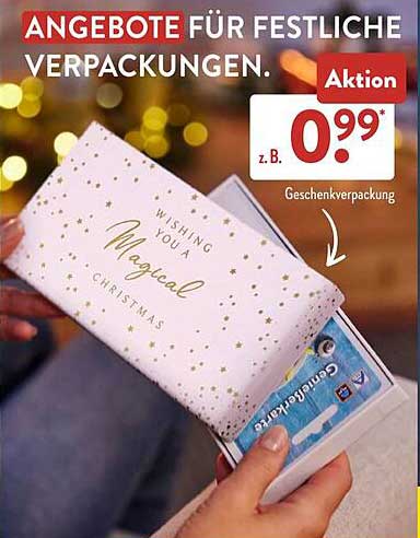 Angebote für festliche Verpackungen