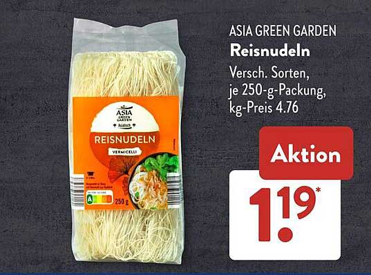 ASIA GREEN GARDEN Reisnudeln 250 g - Aktionspreis