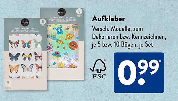 Aufkleber - Versch. Modelle zum Dekorieren