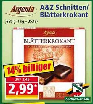 A&Z Schnitten/Blätterkrokant von Argenta