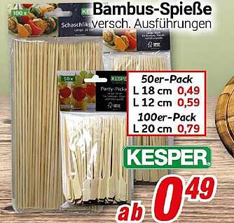 Bambus-Spieße – verschiedene Ausführungen