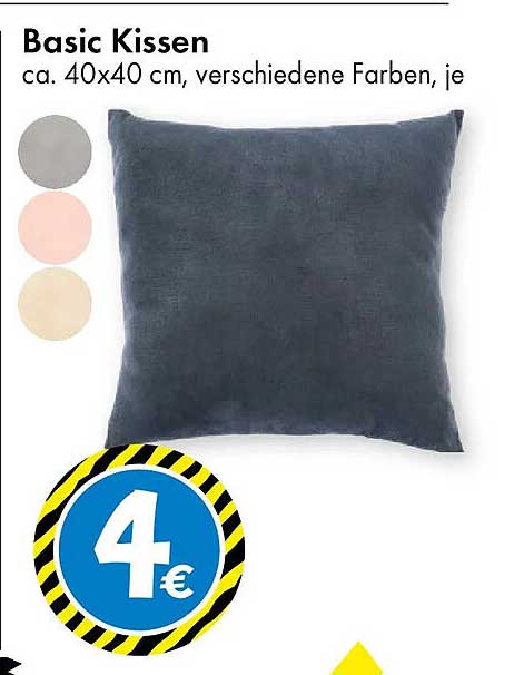 Basic Kissen ca. 40x40 cm, verschiedene Farben, je