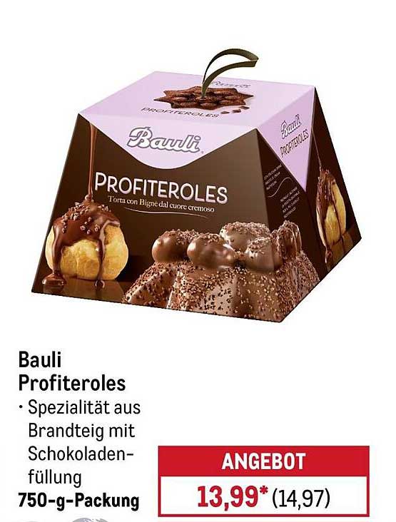Bauli Profiteroles – Spezialität aus Brandteig mit Schokoladenfüllung