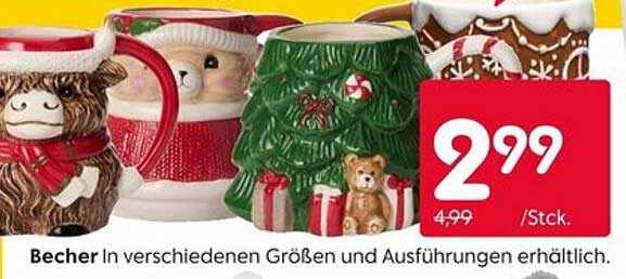 Becher in verschiedenen Größen und Ausführungen erhältlich.