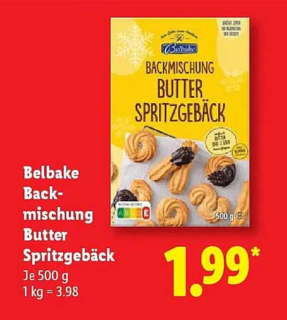 Belbake Backmischung Butter Spritzgebäck 500 g