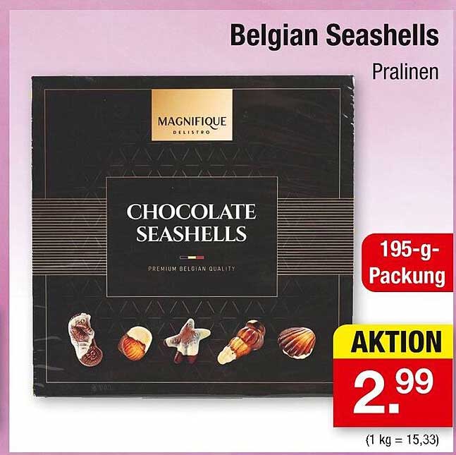 Belgian Seashells Pralinen - 195-g Packung