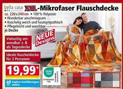 bella casa XXL-Mikrofaser Flauschdecke