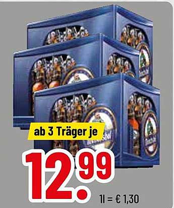Bierträger-Angebot: Ab 3 Träger je nur 12,99 €
