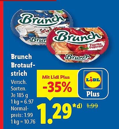 Brunch Brotaufstrich 185 g - verschiedene Sorten