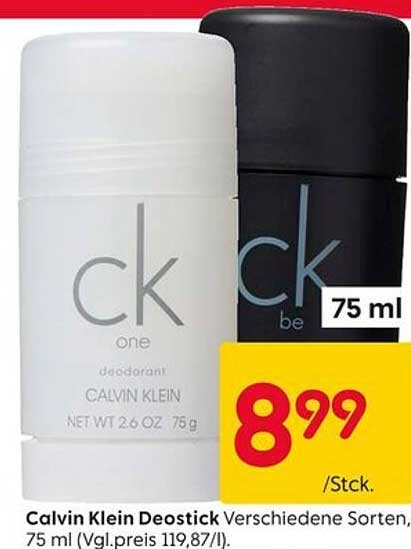 Calvin Klein Deostick verschiedene Sorten, 75 ml