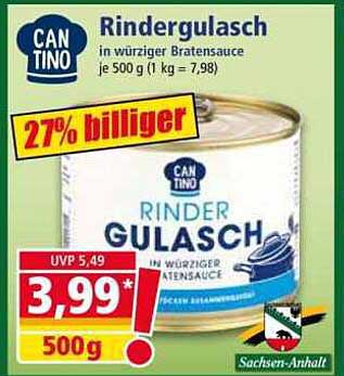 CAN TINO Rindergulasch in würziger Bratensauce 500g