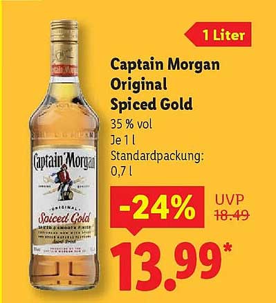 Captain Morgan Original Spiced Gold 1 Liter