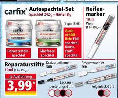 carfix Autospatchel-Set 242 g + Härter 8 g