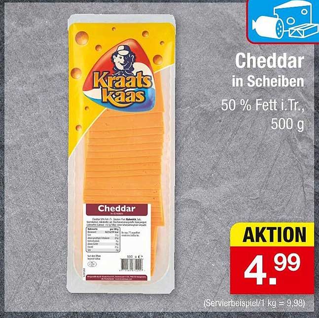 Cheddar in Scheiben 50 % Fett i.Tr., 500 g