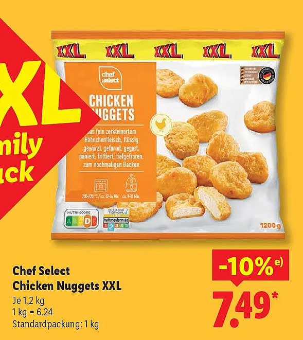 Chef Select Chicken Nuggets XXL 1,2 kg