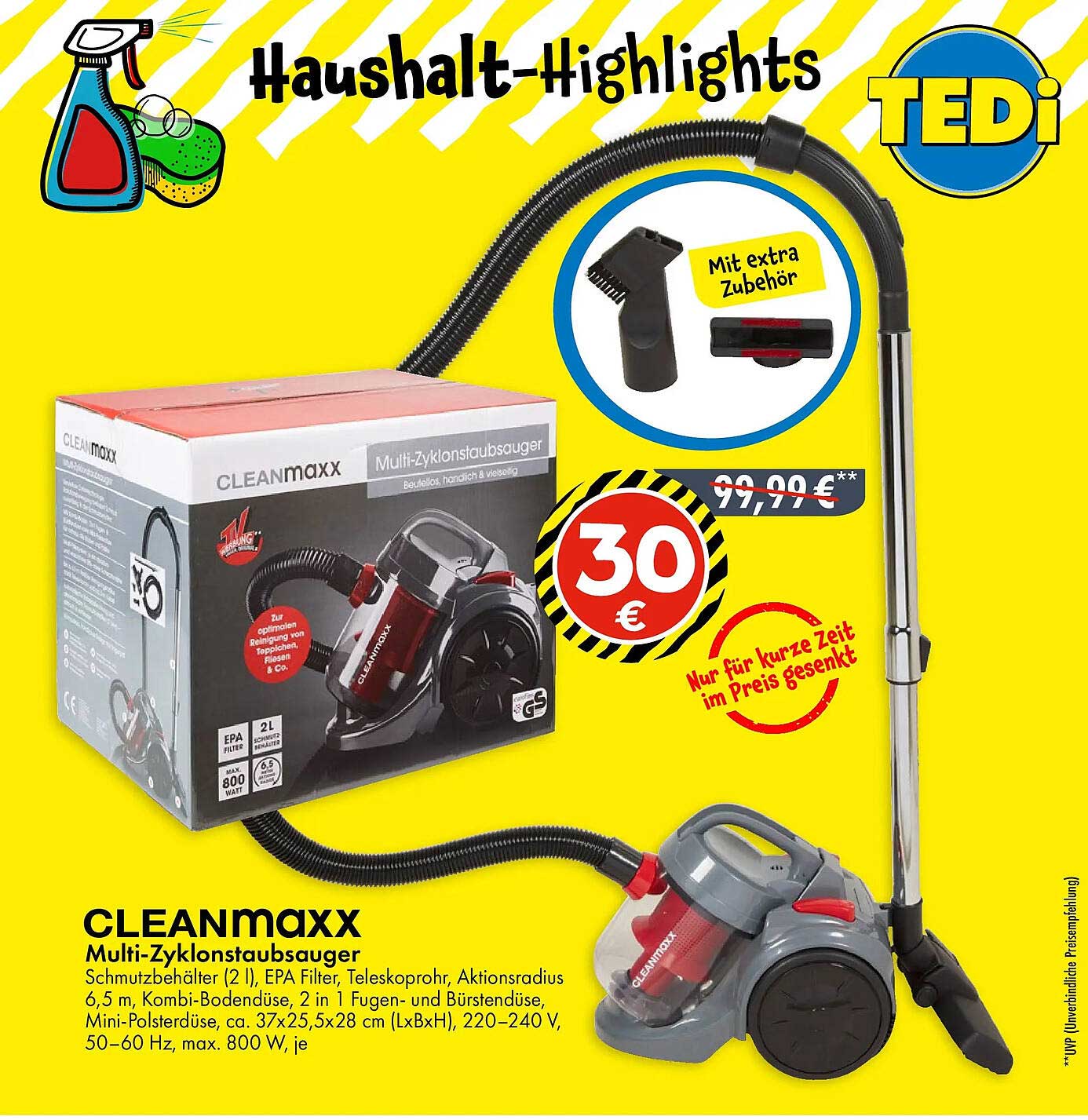 CLEANmaxx Multi-Zyklonstaubsauger