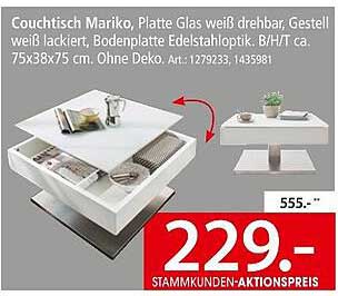 Couchtisch Mariko – Eleganz trifft Funktionalität