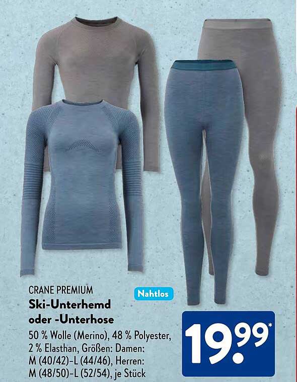 CRANE PREMIUM Ski-Unterhemd oder -Unterhose
