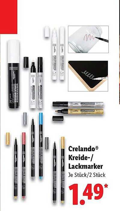 Crelando® Kreide-/Lackmarker je Stück/2 Stück