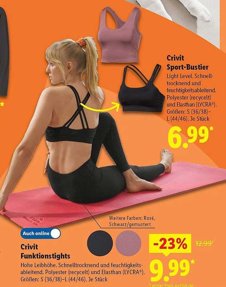 Crivit Sport-Bustier und Funktionstight im Angebot