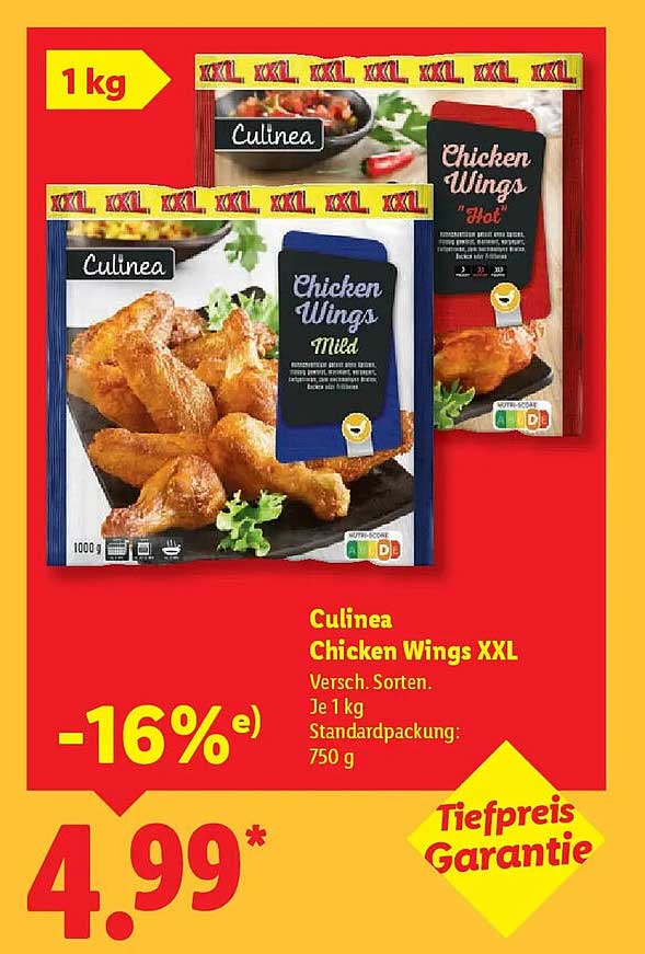 Culinea Chicken Wings XXL - Verschiedene Sorten