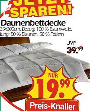 Daunenbettdecke 135x200cm, Bezug: 100% Baumwolle, Füllung: 50% Daunen, 50% Federn