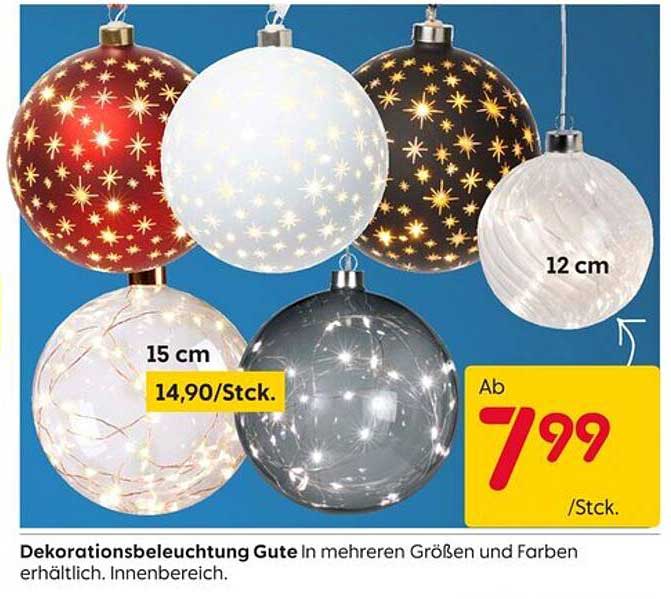 Dekorationsbeleuchtung Gute in mehreren Größen und Farben erhältlich.