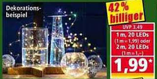 Dekorationsbeleuchtung mit 20 LEDs - 1 m oder 2 m