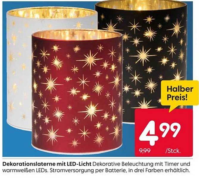 Dekorationslaterne mit LED-Licht