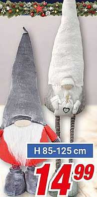 Dekorativer Weihnachtswichtel (H 85-125 cm)