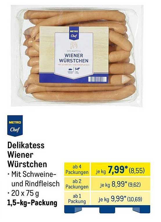 Delikatess Wiener Würstchen